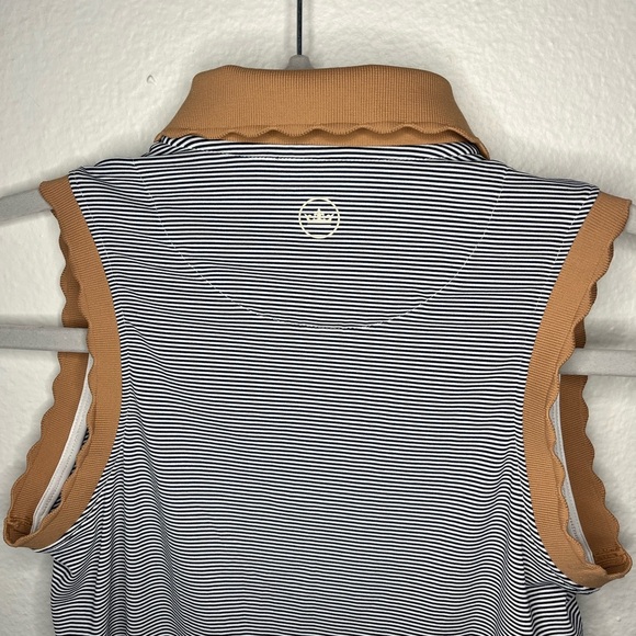 Peter Millar XS Striped Sleeveless Polo Top - Picture 2 of 6